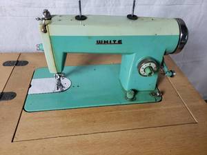White Cabinet Sewing Machine