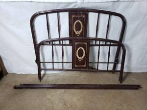 Vintage Bed Frame, Headboard, Footboard