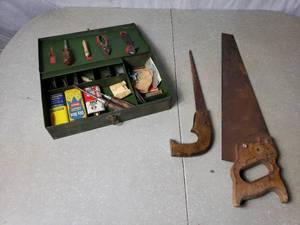 Metal Toolkit and 2 Saws
