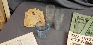 Fire King Cup, Cups and Vintage Paper Items