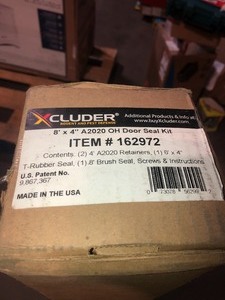 Xcluder X2 Rodent Proof Garage Door Seal Kit - 8ft. x 2in. x 2in. Individual Pest Control Retainer