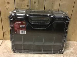 Husky 36-Compartment Interlocking Small Parts Organizer in Black (2-Pack) Customer Returns See Pictures