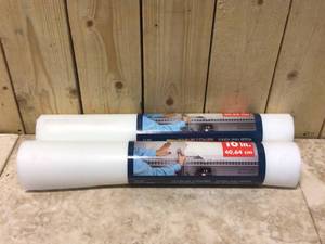 Lot of 2 16 in. x 96 in. White Vinyl Shelf Liner by ClosetMaid Customer Returns See Pictures