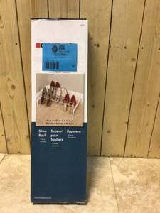 11 H 9-Pair White Wire Shoe Rack by ClosetMaid Customer Returns See Pictures