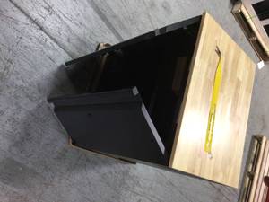 Heavy Duty Welded 18-Gauge Steel 5-Drawer Garage Base Cabinet in Black (28 in. W x 32 in. H x 21.5 in. D) by Husky Customer Returns See Pictures