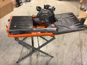 12 Amp Corded 8 in. Tile Saw with Extended Rip by RIDGID Customer Returns See Pictures