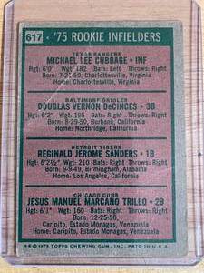 1975 Topps Rookie Infielders Card #617