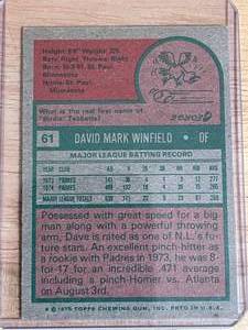 1975 Topps Dave Winfield Card