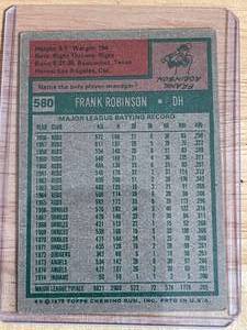 1975 Topps Frank Robinson Card