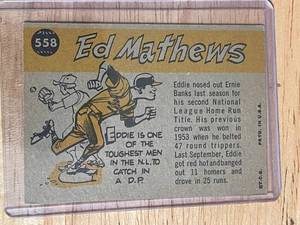 1960 Topps Eddie Mathews All Star Card