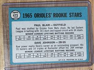 1965 Topps Orioles Rookie Stars Card #473