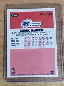 1986 Fleer Derek Harper Card
