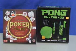 Game Lot Poker Tiles and Pong on the go