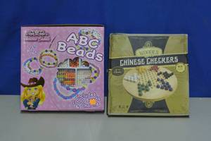 Chinese Checkers and ABC Beads for making Bracelets