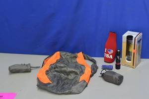 Backpack and outdoor accessory lot