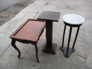 End Table and Plate Stands