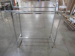Retail Clothes Rack on Casters Adjustable Height (60 x 22).