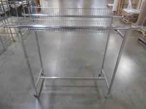 Retail Clothes Rack on Casters Adjustable Height (60 x 22).
