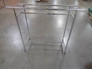 Retail Clothes Rack on Casters Adjustable Height (60 x 22).