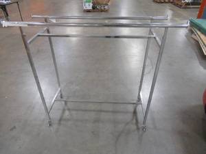 Retail Clothes Rack on Casters Adjustable Height (60 x 22).