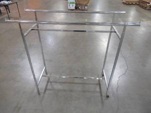 Retail Clothes Rack on Casters Adjustable Height (60 x 22).