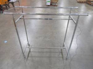 Retail Clothes Rack on Casters Adjustable Height (60 x 22).