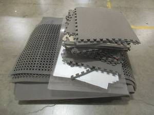 Pallet of Mixed Anti-Fatigue Floor Mats - Used in Warehouse.