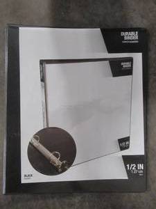 Crown Bolt (20) Black 12 3-Ring Binders With Dual Pockets, 66517 (4 Cases of 5 Binders).