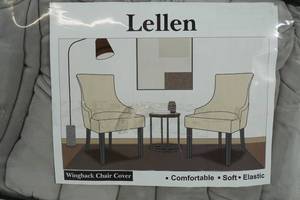 lot 78 image: NEW Lellen Wingback Chair Cover - 4 Pack