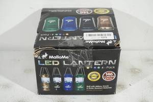 lot 84 image: MalloMe LED Lantern - 4 Pack