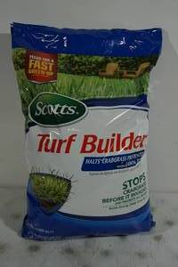 lot 111 image: 37.38 Lb Bag of Scotts Turf Builder Crab Grass Preventer with Food