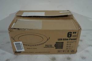 lot 150 image: LED Slim Panel Light - 6 Round - 12 Pack