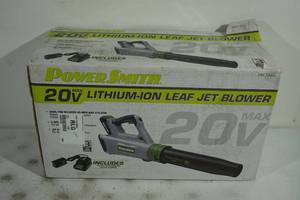lot 184 image: NEW PowerSmith 20V Lithium Ion Cordless Leaf Blower