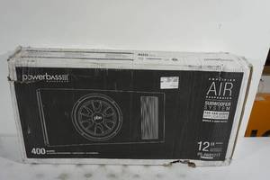 lot 196 image: NEW Powerbass Single 12 Amplified Sub Box