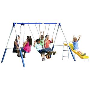 lot 6 image: NEW Play All Day Metal Swing Set