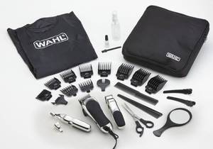 lot 160 image: NEW Wahl 30 Piece Home Barber Kit