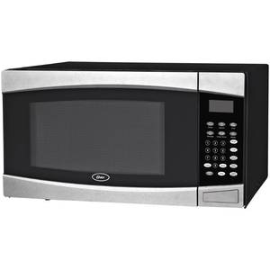 lot 227 image: NEW Oster 1.6 Cu Ft Stainless Finish Microwave