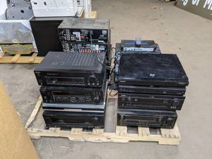 Pallet of DVDBlueRay Players and Receivers