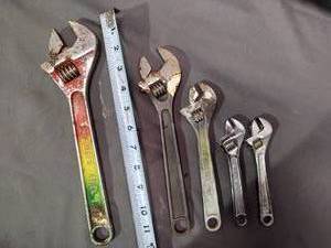 5 Adjustable Wrenches
