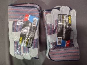 6 Pairs of Suede Leather Palm Gloves