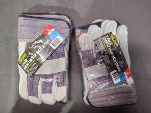 6 Pairs of Suede Leather Palm Gloves