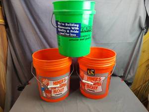 3 Five Gallon Pails