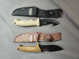 2 Camillus Titanium Fixed Blade Knives