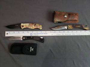 3 Lockback Knives, Old Timer and Buck