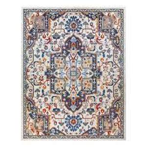 lot 2 image: Henley Shona Blue 5 ft 3 in. x 7 ft. Center Medallion Indoor Area Rug
