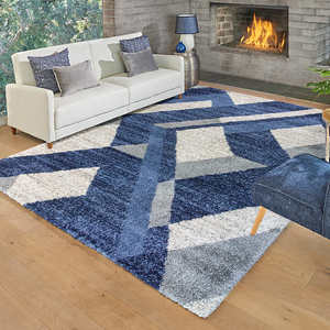 lot 7 image: Thomasville Marketplace Luxury Shag Rugs, Geo - 5ft 3in x 7ft 5in