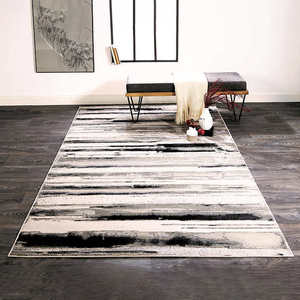 lot 8 image: Feizy Jewel Area Rug - Silver - 6ft 7in x 9ft 6in