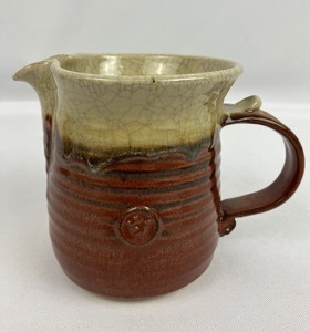 lot 16 image: Three Pieces of Contemporary Pottery in Browns & Green- Signed & Hallmarked