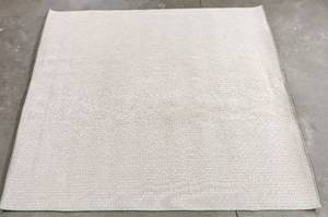 lot 42 image: Green and Greige Woven Area Rug with Pad- Outdoor Indoor - 11ft x 10.5ft