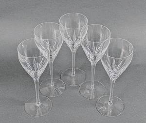 lot 65 image: Lot 1 Lenox Crystal Firelight Platinum Stemware Set of 5, 7.75 Tall